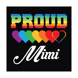 lgbt proud mimi svg files for silhouette, files for cricut, svg, dxf, eps, png instant download