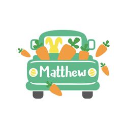 matthew easter truck svg, easter svg, trending svg, rabbit svg, bunny rabbit svg, matthew svg, easter carrots svg, carro