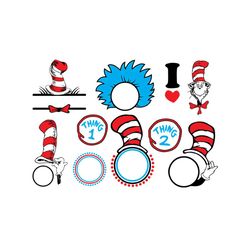 dr seuss hat bundle svg, dr seuss svg, hat bundle svg, dr seuss bundle svg, cat in the hat svg, dr seuss gifts, dr seuss