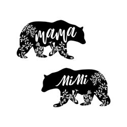 mama bear and mimi bear svg, mothers day svg, mama bear svg, mimi bear svg, mama svg, mimi svg, mom svg, grandma svg, fl