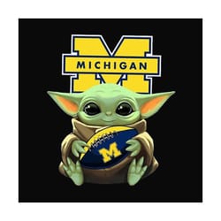 michigan wolverines baby yoda png file for png instant download