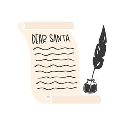 dear santa svg files for silhouette, files for cricut, svg, dxf, eps, png instant download