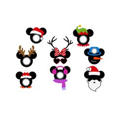disney mickey head santa hat svg files for silhouette, files for cricut, svg, dxf, eps, png instant download