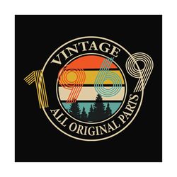 vintage 1969 all original parts svg files for silhouette, files for cricut, svg, dxf, eps, png instant download