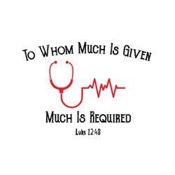 to whom much is given much is required svg files for silhouette, files for cricut, svg, dxf, eps, png instant download