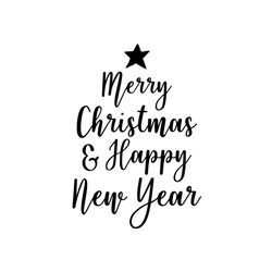 merry christmas and happy new year svg files for silhouette, files for cricut, svg, dxf, eps, png instant download