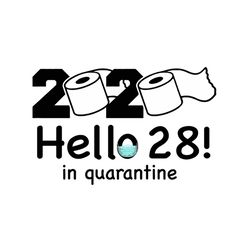2020 hello 28 in quarantine svg, birthday svg, quarantine birthday svg, hello 28 svg, birthday 28 svg, 28th birthday svg