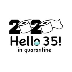 2020 hello 35 in quarantine svg, birthday svg, quarantine birthday svg, hello 35 svg, birthday 35 svg, 35th birthday svg