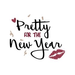 pretty for the new year svg files for silhouette, files for cricut, svg, dxf, eps, png instant download