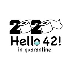 2020 hello 42 in quarantine svg, birthday svg, quarantine birthday svg, hello 42 svg, 42 birthday svg, birthday gifts, b