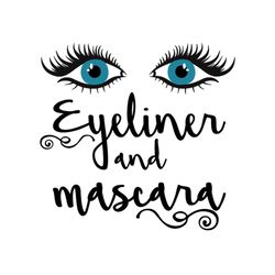 eyeliner and mascara svg files for silhouette, files for cricut, svg, dxf, eps, png instant download