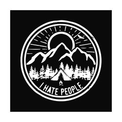 i hate people svg files for silhouette, files for cricut, svg, dxf, eps, png instant download