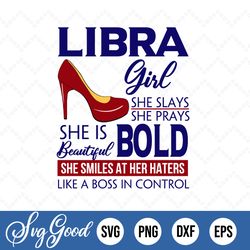 libra girl high heel diva boss she slays prays svg design cut file for svg mug wall sign printable sublimation or vinyl