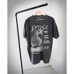90s vintage styled spider man scribbled shirt, duct tape shirt, comic book shirt, retro shirt, streetwear