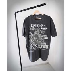 vintage styled spider punk shirt, spiderman across the spiderverse, spiderverse shirt, spiderman shirt, spiderman shirt