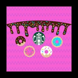 donut starbucks cup svg, full wrap donut drip for starbucks 24oz venti cold cup, svg digital download, starbucks cups sv