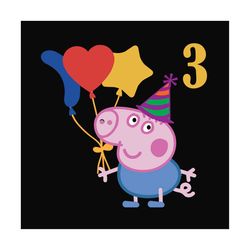 peppa pig 3rd birthday svg, birthday svg, peppa birthday svg, 3rd birthday svg, peppa svg, birthday gifts, birthday shir