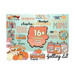 thankful mama svg png bundle, thanksgiving svg, happy thanksgiving svg