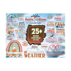 25 design christmas svg png bundle, christmas svg, thanksgiving svg, digital download