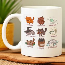 harry potter kitten mugs, lovely cat mug, mug for harry potter fan, cat lover mug, gift for her, merry christmas gift
