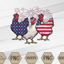 Fourth Of July Funny Chicken Farmer American Flag Patriotic Svg, Eps, Png, Dxf, Digital Download