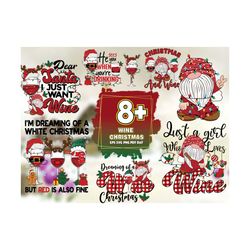 wine christmas bundle sublimation svg, christmas svg, wine svg