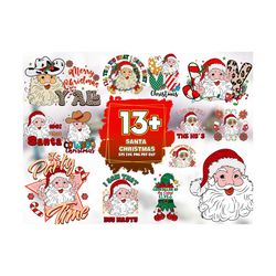13 files santa christmas svg sublimation bundle, christmas svg