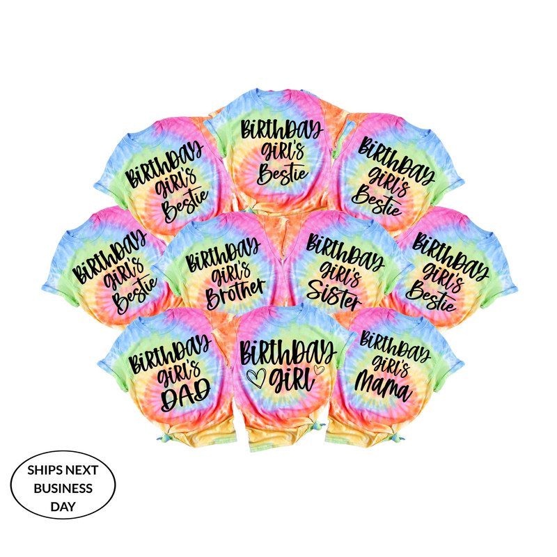 Birthday Girl Shirt, Family Birthday Shirt, Mom of the Birthday Girls Mama Shirt, Birthday Sister Brother Dad Bestie, Tie Dye Tshirts - 2.jpg