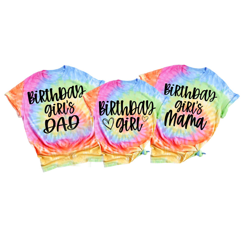 Birthday Girl Shirt, Family Birthday Shirt, Mom of the Birthday Girls Mama Shirt, Birthday Sister Brother Dad Bestie, Tie Dye Tshirts - 3.jpg