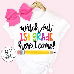 first grade shirt, back to school shirt, first day of 1st grade shirt, first day of school tshirt elementary teacher shi