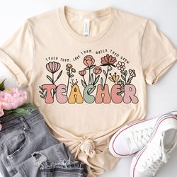 floral teacher shirts, back to school shirt first day of school teacher shirt boho teacher tees, first day of school tea