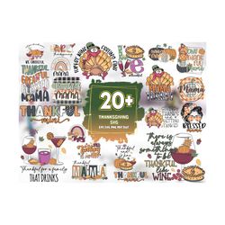 20 files thanksgiving svg sublimation bundle, thanksgiving svg