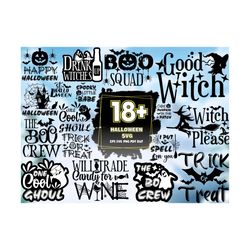 18 files halloween svg png sublimation bundle, halloween svg