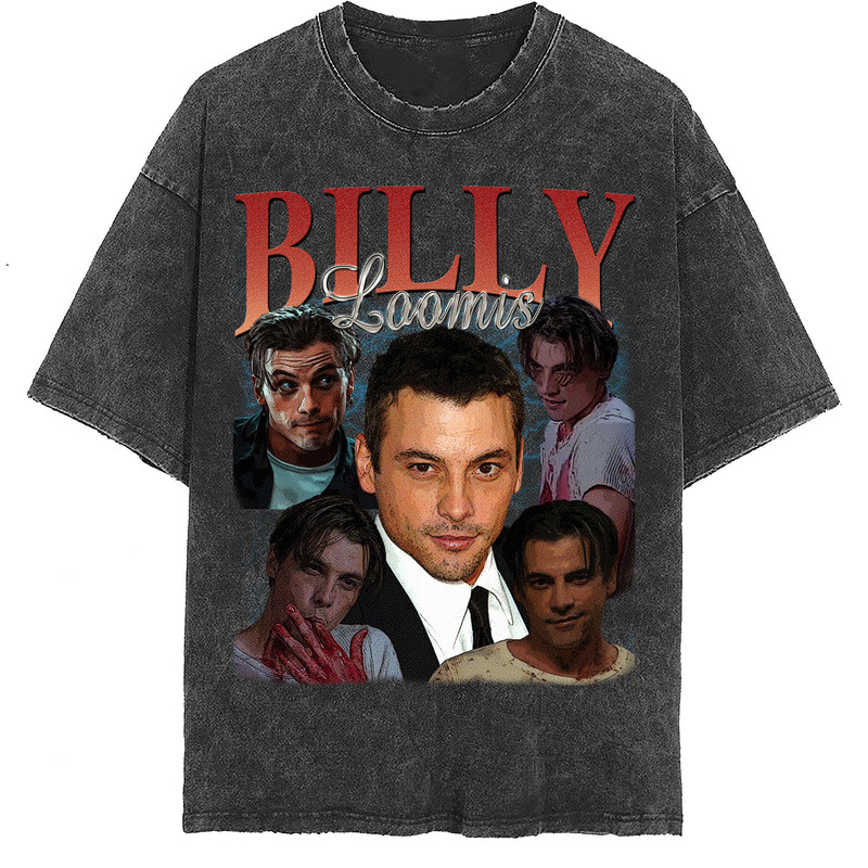 Billy Loomis Vintage Washed Shirt, Actor Homage Graphic Unisex T-Shirt, Bootleg Retro 90's Fans Tee Gift - 2.jpg