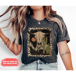 boho cow skull shirt, country shirt, wild west shirt, western graphic tee, cowgirl shirt, bull skull shirt, southwest sh