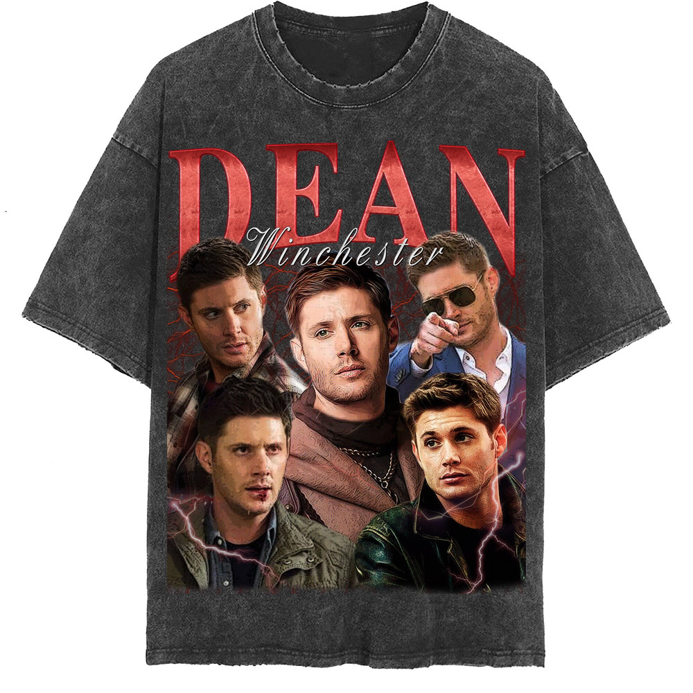 Dean Winchester Vintage Washed T-Shirt, Supernatural Homage Tee,Funny Shirt For Women Gift,Retro 90s Tee For Men Gift - 2.jpg