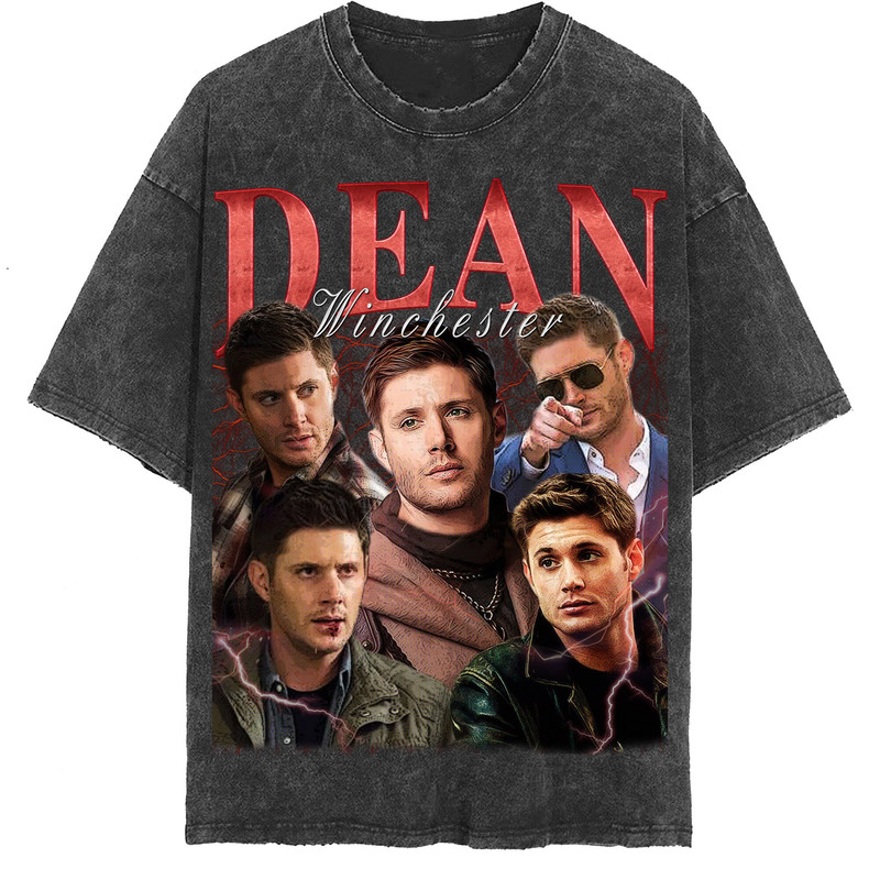 Dean Winchester Vintage Washed T-Shirt, Supernatural Homage Tee,Funny Shirt For Women Gift,Retro 90s Tee For Men Gift - 2.jpg