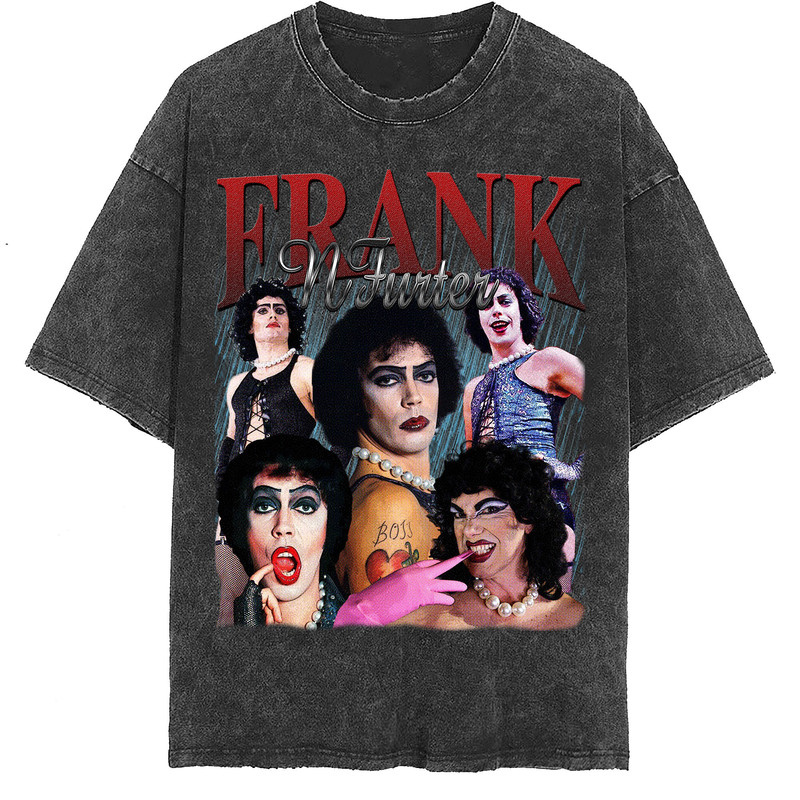 Frank N Furter Vintage Washed Shirt, Actor Homage Graphic Unisex T-Shirt, Bootleg Retro 90's Fans Tee Gift - 2.jpg