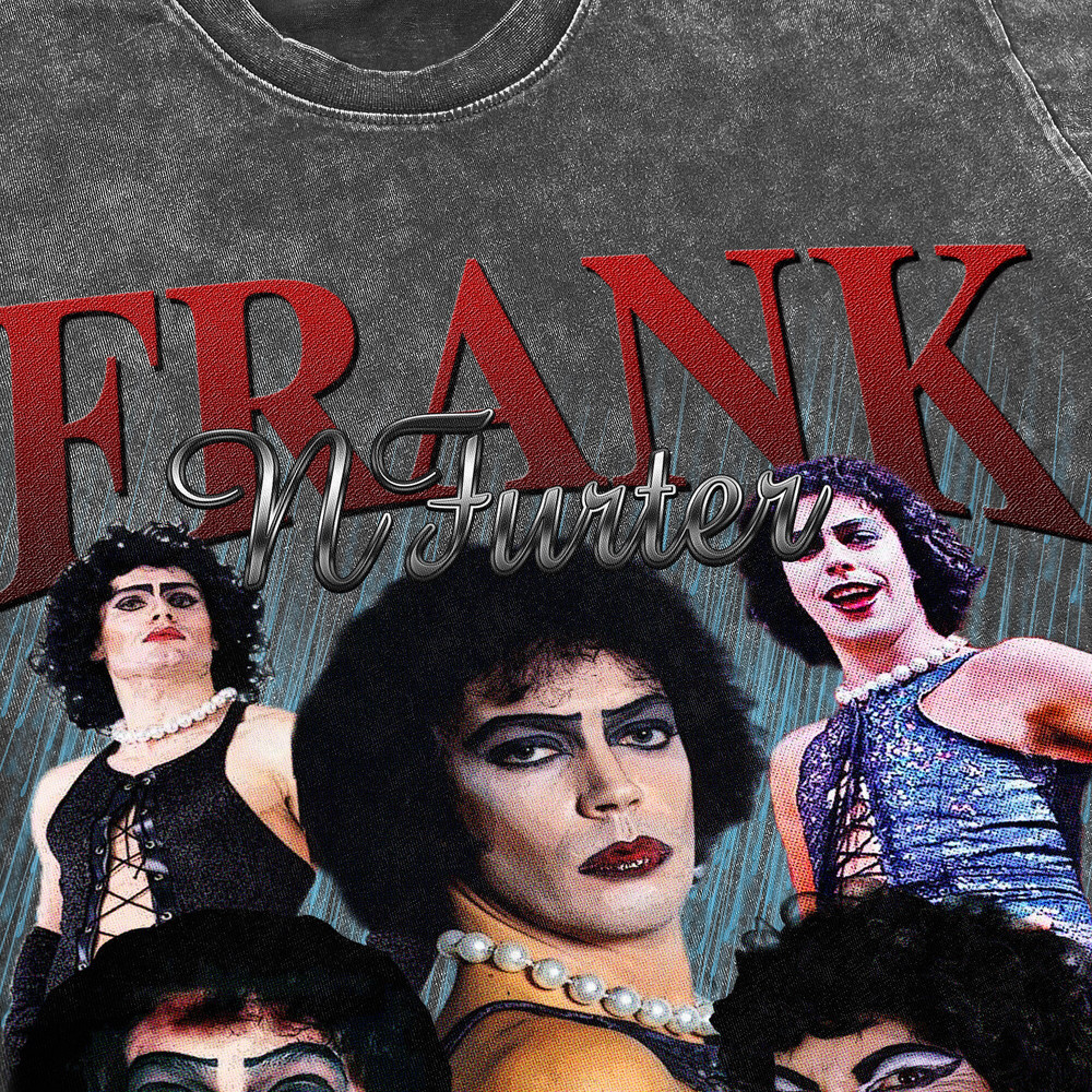Frank N Furter Vintage Washed Shirt, Actor Homage Graphic Unisex T-Shirt, Bootleg Retro 90's Fans Tee Gift - 3.jpg