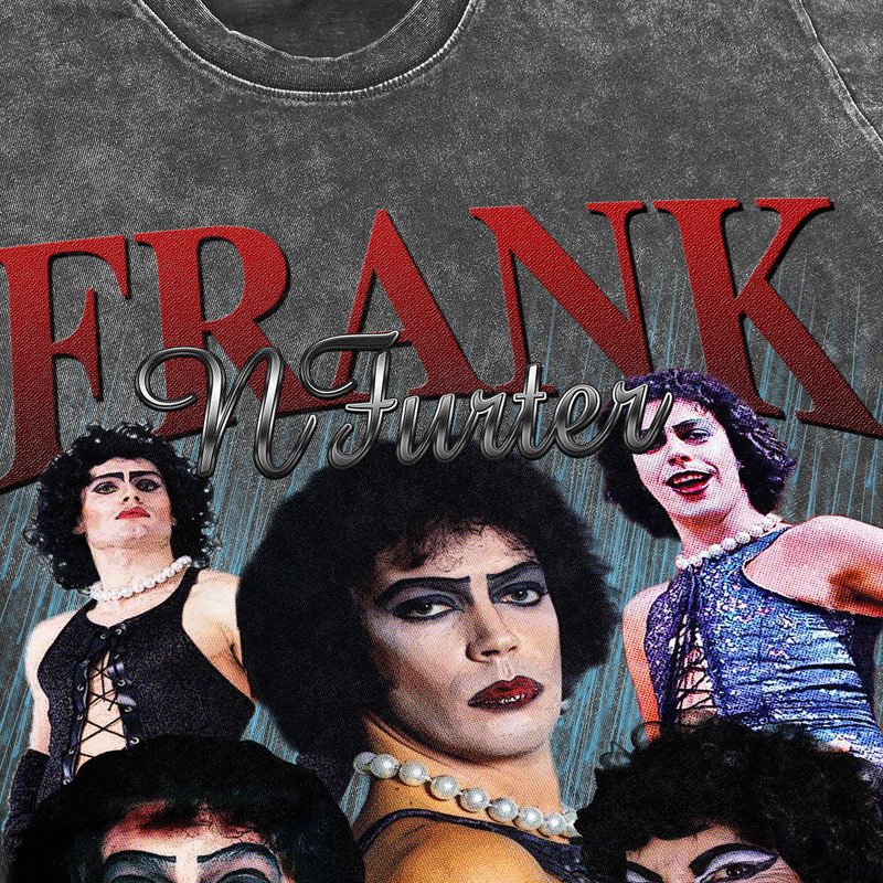 Frank N Furter Vintage Washed Shirt, Actor Homage Graphic Unisex T-Shirt, Bootleg Retro 90's Fans Tee Gift - 3.jpg
