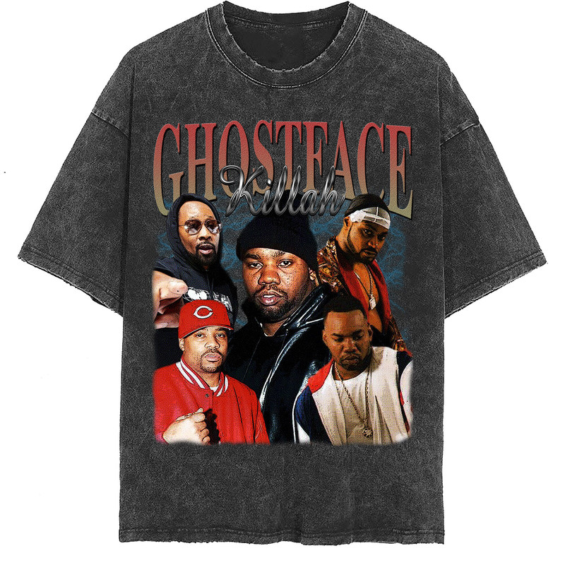 Ghostface Killah Vintage Washed Shirt,Hiphop RnB Rapper Singer Homage Graphic Unisex T-Shirt, Bootleg Retro 90's Fans Tee Gift - 2.jpg