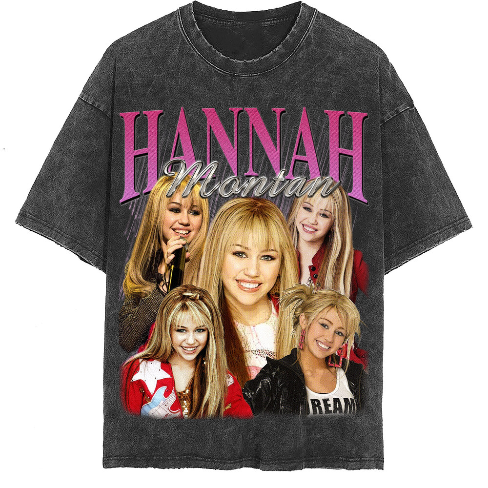 Hannah Montana Vintage Washed Shirt, Actor Retro 90's T-Shirt, Fans Gift For Women, Homage Tee For Men - 2.jpg