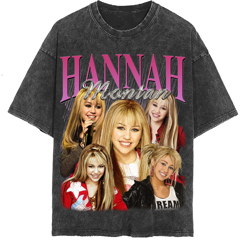 Hannah Montana Vintage Washed Shirt, Actor Retro 90's T-Shirt, Fans Gift For Women, Homage Tee For Men - 2.jpg