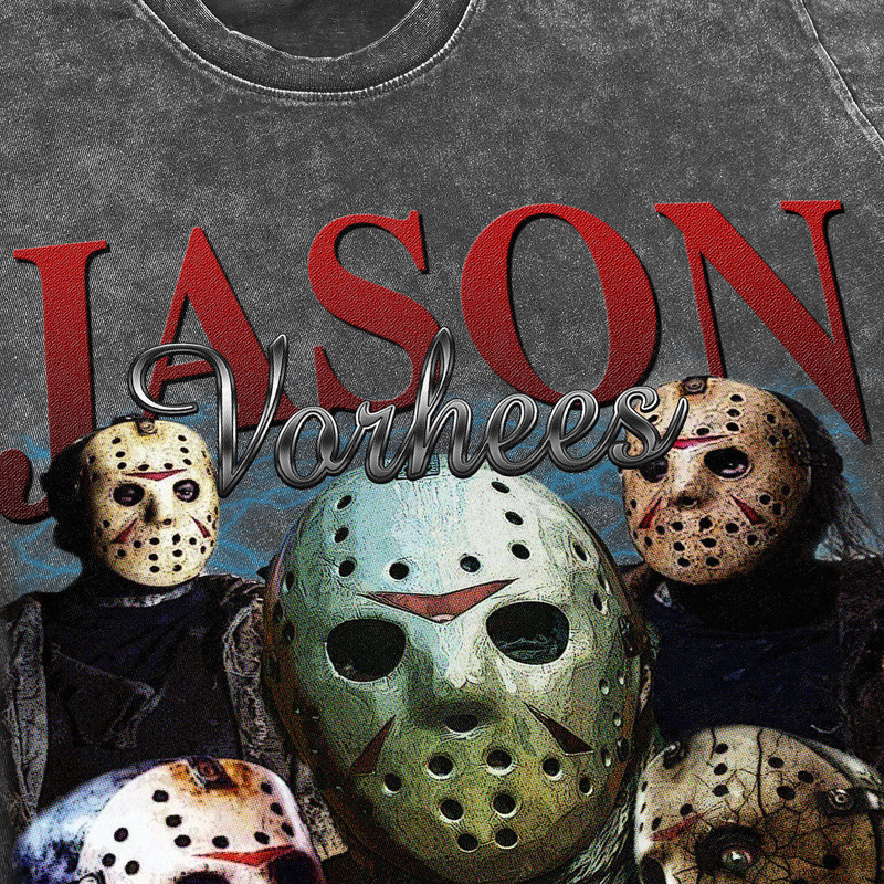 Jason Voorhees Vintage Washed Shirt, Actor Homage Graphic Unisex T-Shirt, Bootleg Retro 90's Fans Tee Gift - 3.jpg