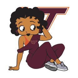 vt betty boop, sport svg, football svg, betty boop svg, sexy betty boop, love football, vt logo, logo svg, virginia tech