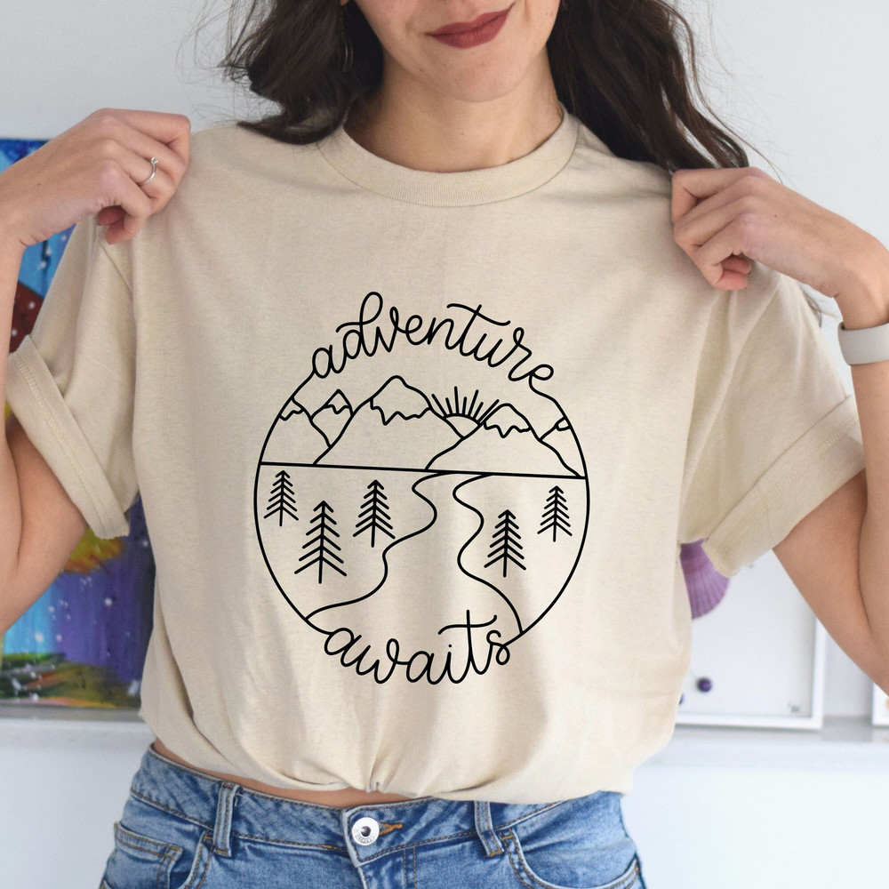 Adventure Awaits T-Shirt , Adventure is Calling Shirt, Trip Shirt, Mountain Shirt,Adventure Shirt, Camping Shirt - 3.jpg