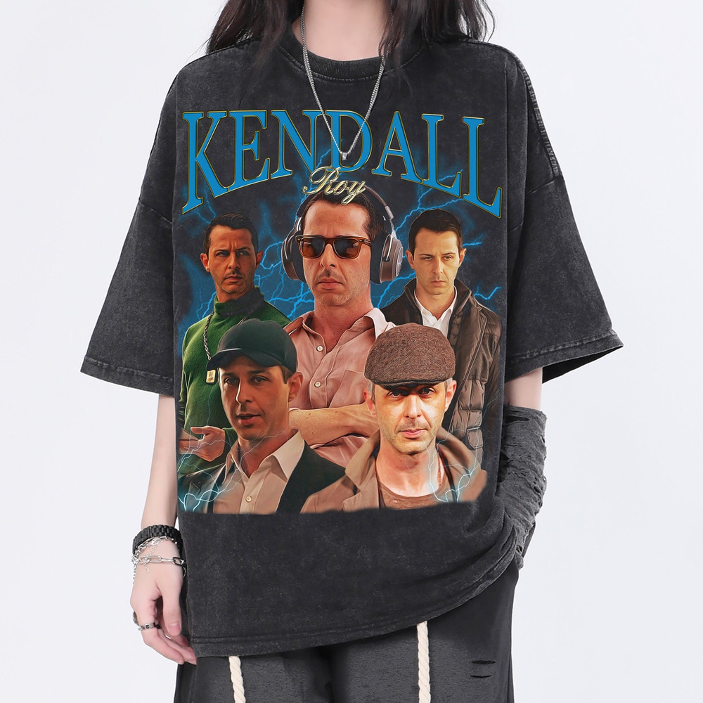 Kendall Roy Vintage Washed T-Shirt, Roman Roy Homage Tee,Funny Shirt For Women,Retro 90s Tee For Men - 1.jpg
