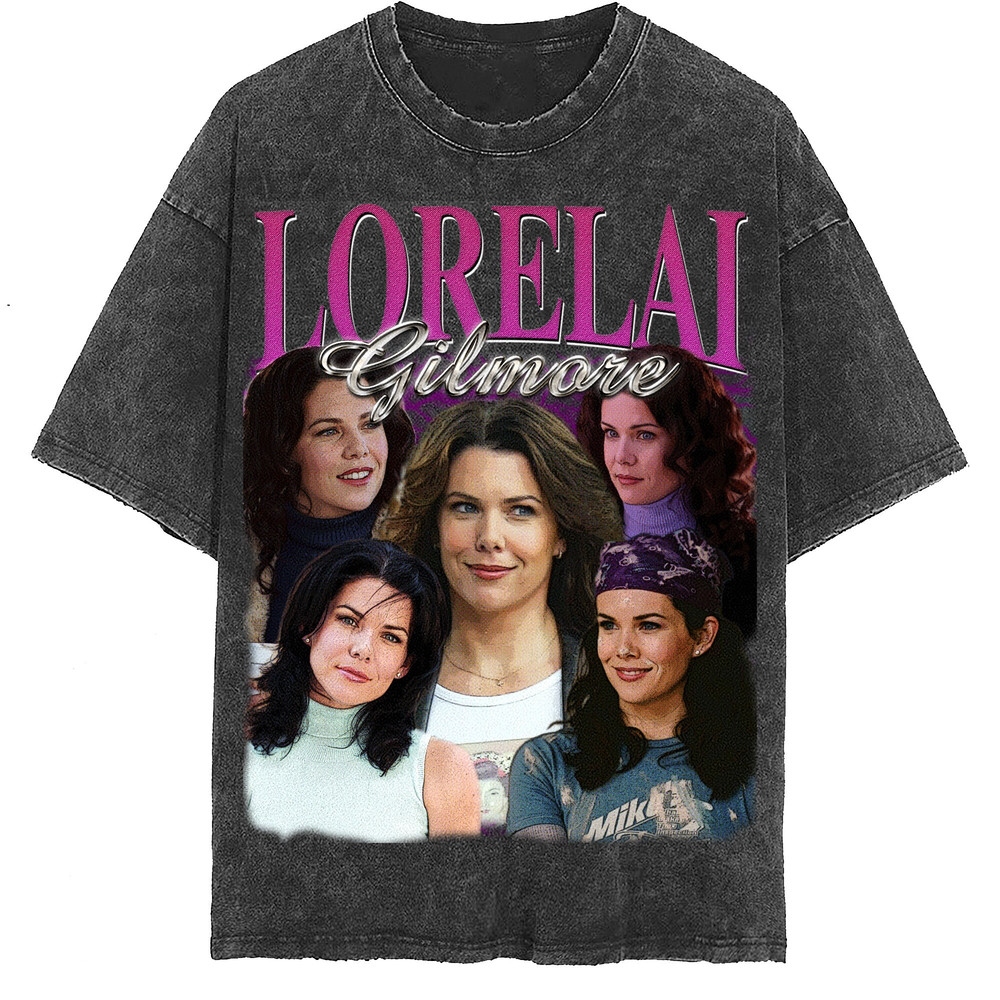 Lorelai Gilmore Vintage Washed Shirt, Actor Retro 90's T-Shirt, Fans Gift For Women, Homage Tee For Men - 2.jpg