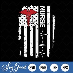 nurse american flag svg, png, dxf, eps, digital file
