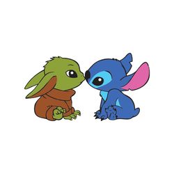 stitch and yoda, stitch svg, yoda svg, baby yoda and stick kiss svg, disney yoda and stitch, baby yoda stitch svg, stitc